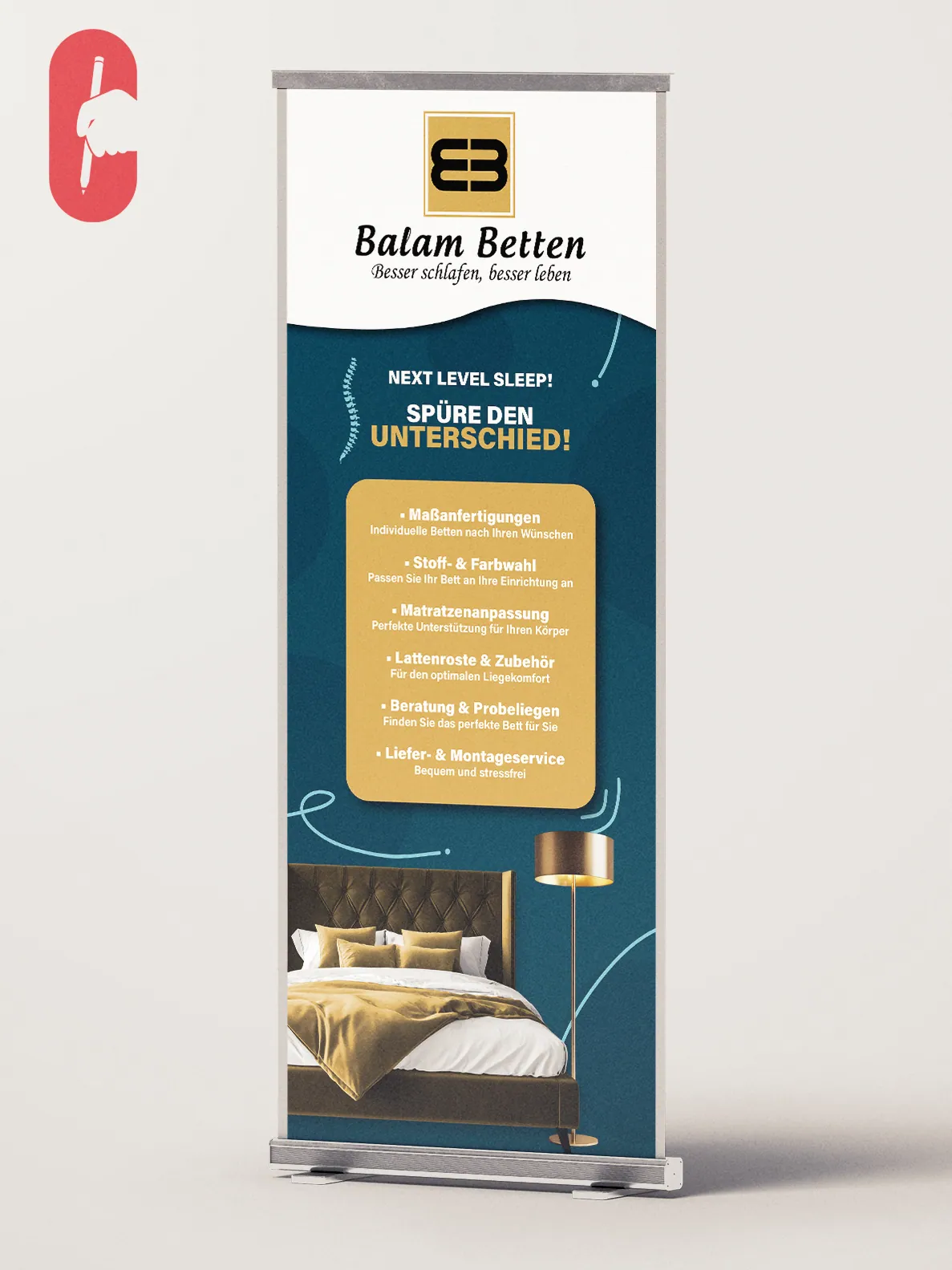 Roll-up in use for Balam Betten