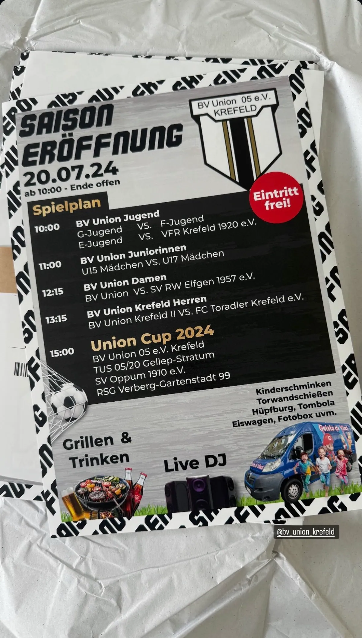 Event poster for BV Union Krefeld