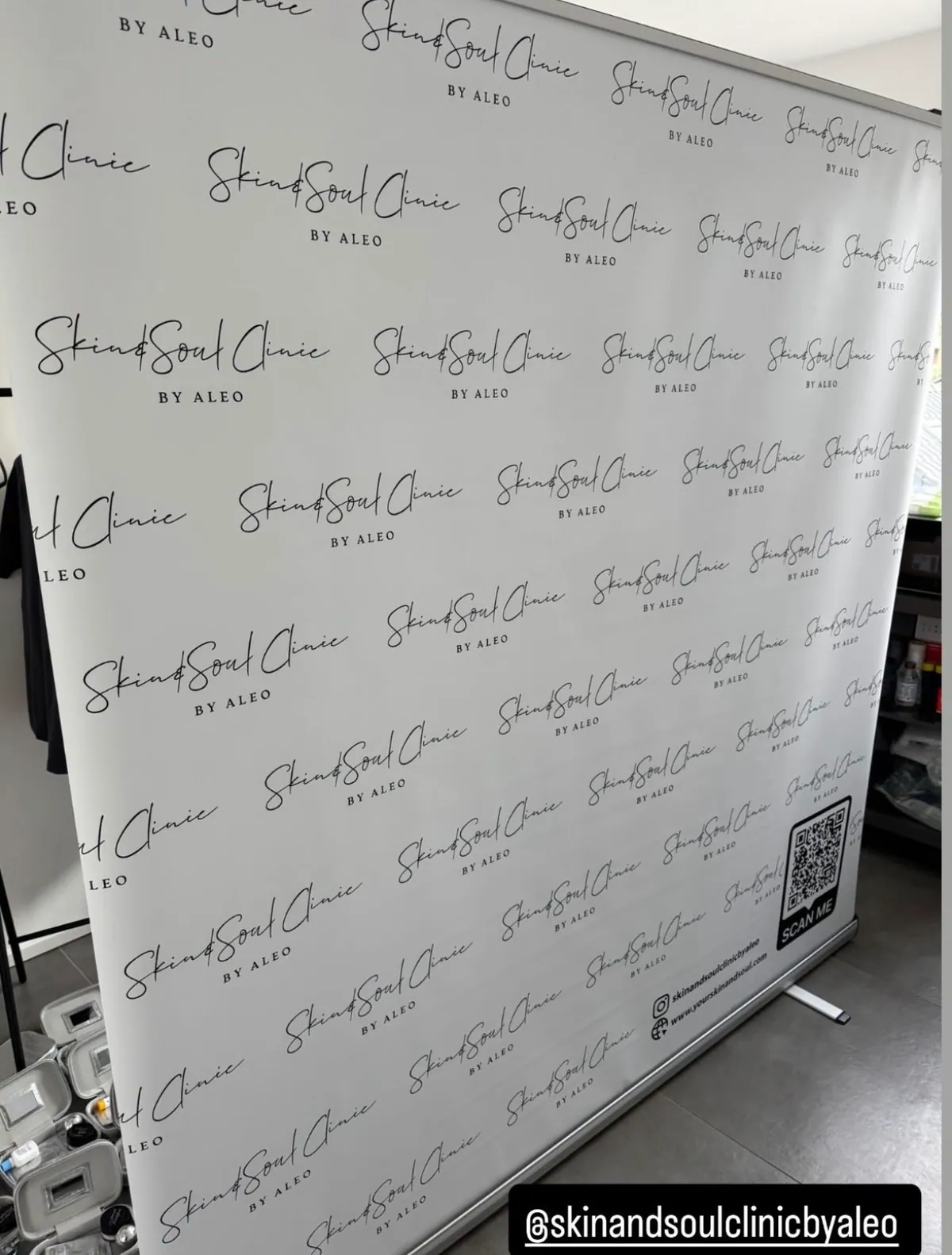 Event backdrop for Skin&Soul Clinic