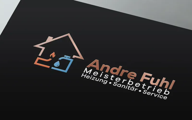 Logo design for the craft business Andre Fuhl on a black business card